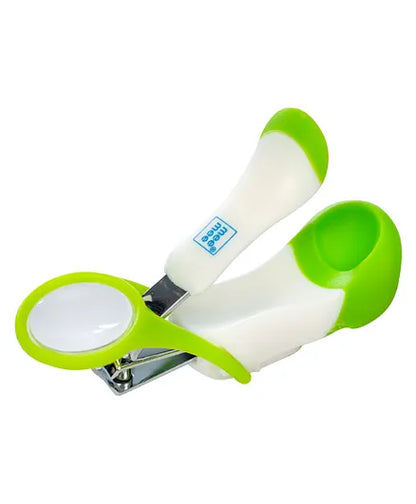 Mee Mee Gentle Nail Clipper With Magnifier - White & Green