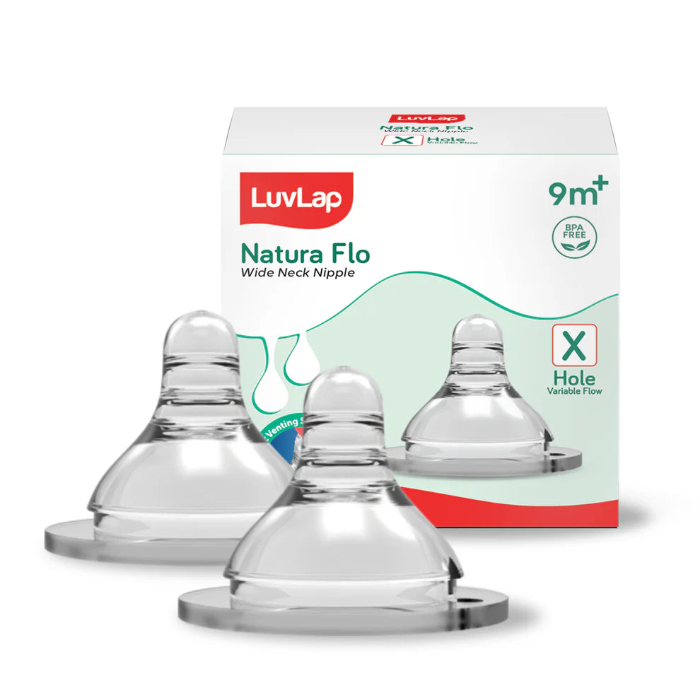 LuvLap Anti-Colic Essential Teat/Nipple for Wide Neck Bottle