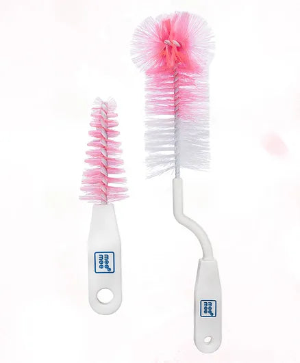 Mee Mee Bottle & Nipple Cleaning Brush - Pink