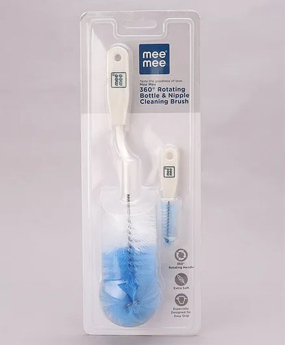 Mee Mee Bottle And Nipple Cleaning Brush - Blue