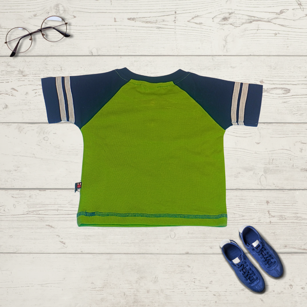 Kids Green and Blue T-Shirt and Shorts Set