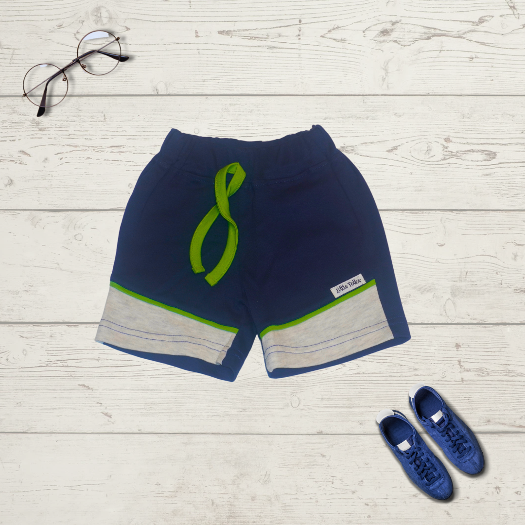 Kids Green and Blue T-Shirt and Shorts Set