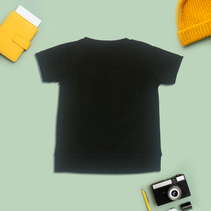 Creative Printed Black T-Shit for Kids