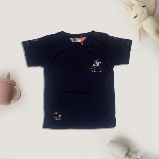 Navy Blue Printed T-Shirt for Kids