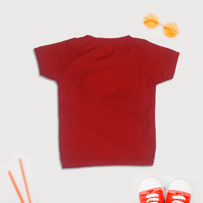 Futures Printed Red T-Shirt for Kids