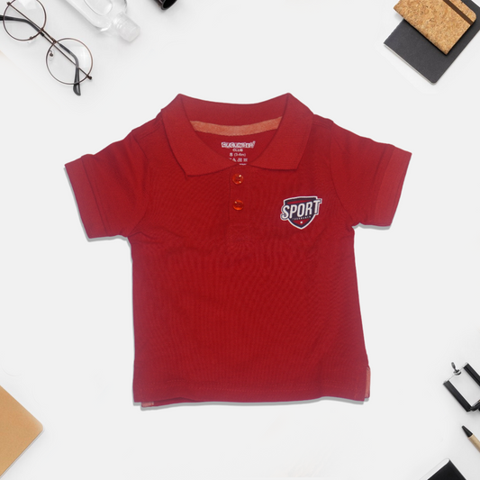 Sport Printed Red T-Shirt for Kids