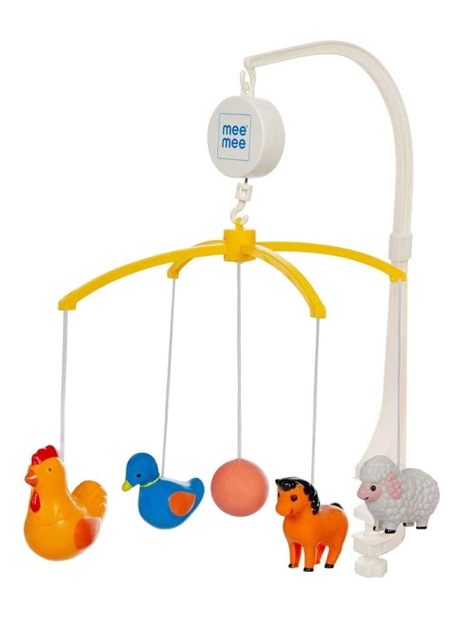 Mee Mee Musical Animal Cot Mobile (5-Toy Safari Theme)