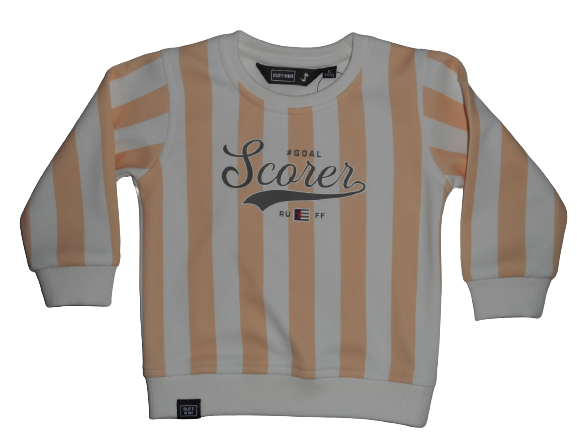 Suede shirt(white and orange stripe)