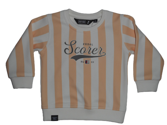 Suede shirt(white and orange stripe)