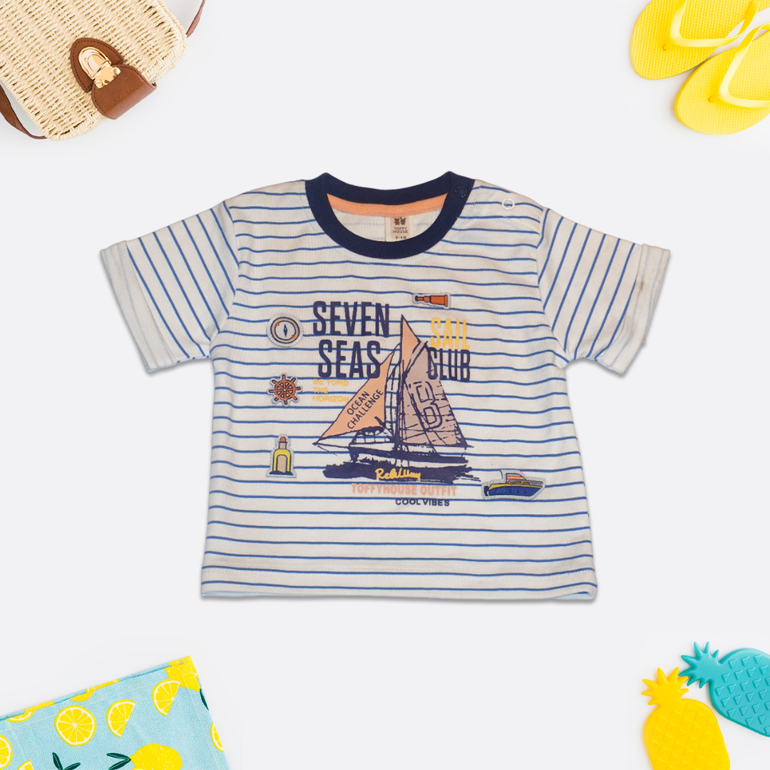 Kids Striped T-Shirt and Shorts Set