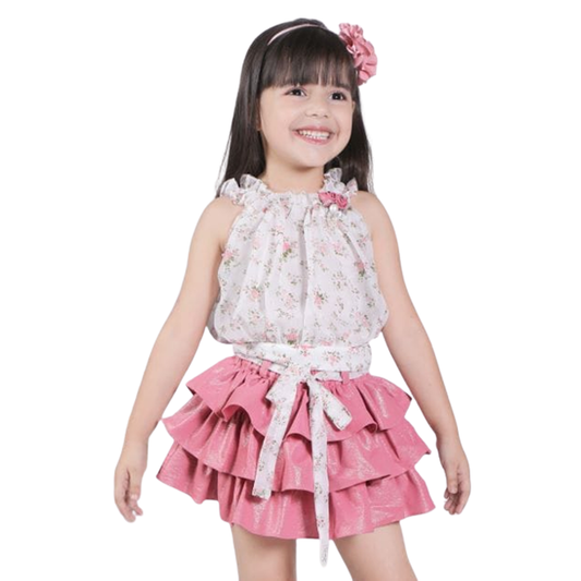 Pink Western Dress for Little Girl