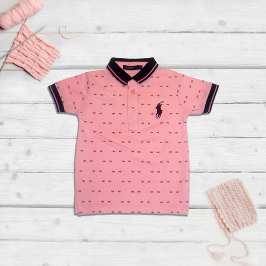 Boys Pink All-Over Print T-Shirt