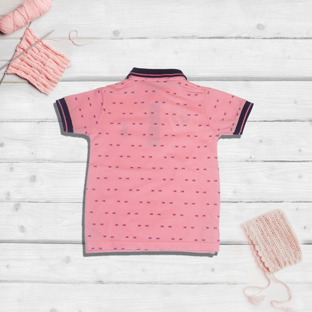 Boys Pink All-Over Print T-Shirt