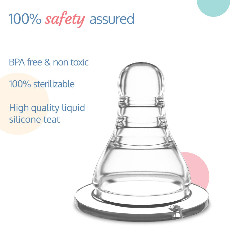 Essential Teat/Nipple for Slim Neck Bottle, 2pcs, Variable Flow