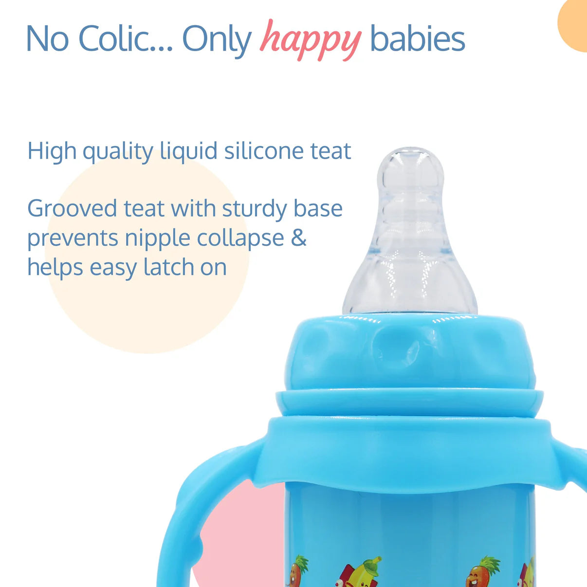 4 in 1 Slim Neck Steel Baby bottle cum Sipper, Blue, 240 ml