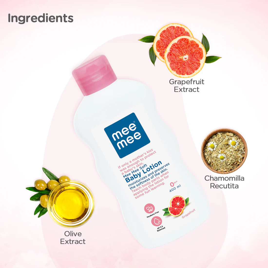 Mee Mee Soft Moisturizing Baby Lotion With Fruit Extracts, 400ml