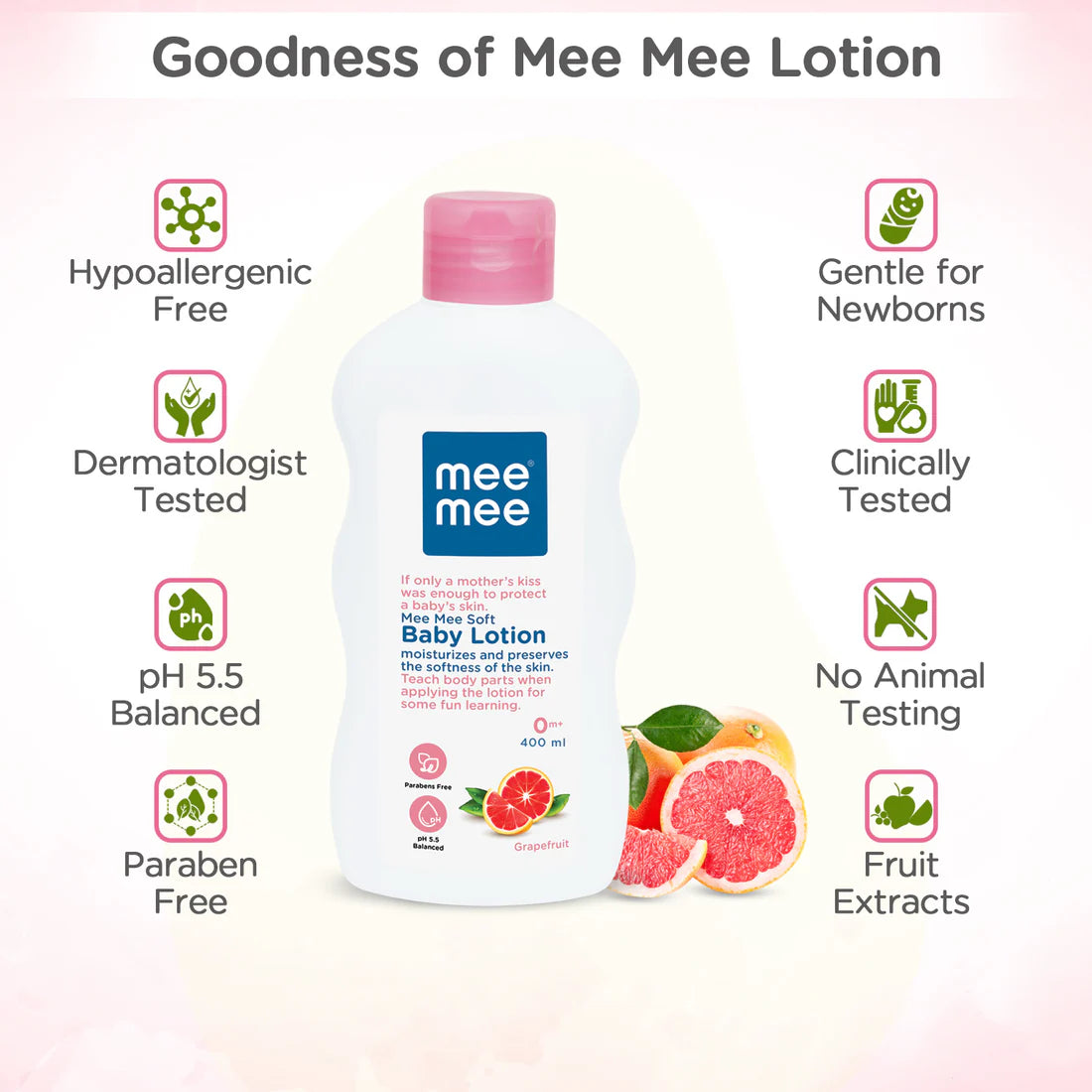 Mee Mee Soft Moisturizing Baby Lotion With Fruit Extracts, 400ml