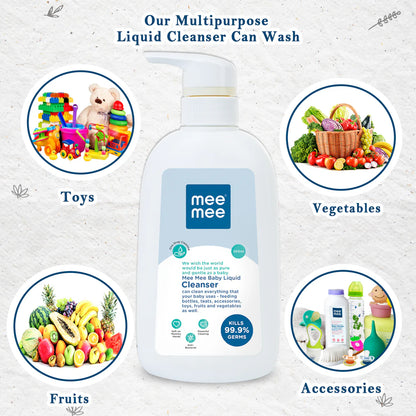 Mee Mee Anti-Bacterial Baby Liquid Cleanser | Kills 99.9% Germs|(500 ml - Bottle)