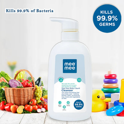 Mee Mee Anti-Bacterial Baby Liquid Cleanser | Kills 99.9% Germs|(500 ml - Bottle)