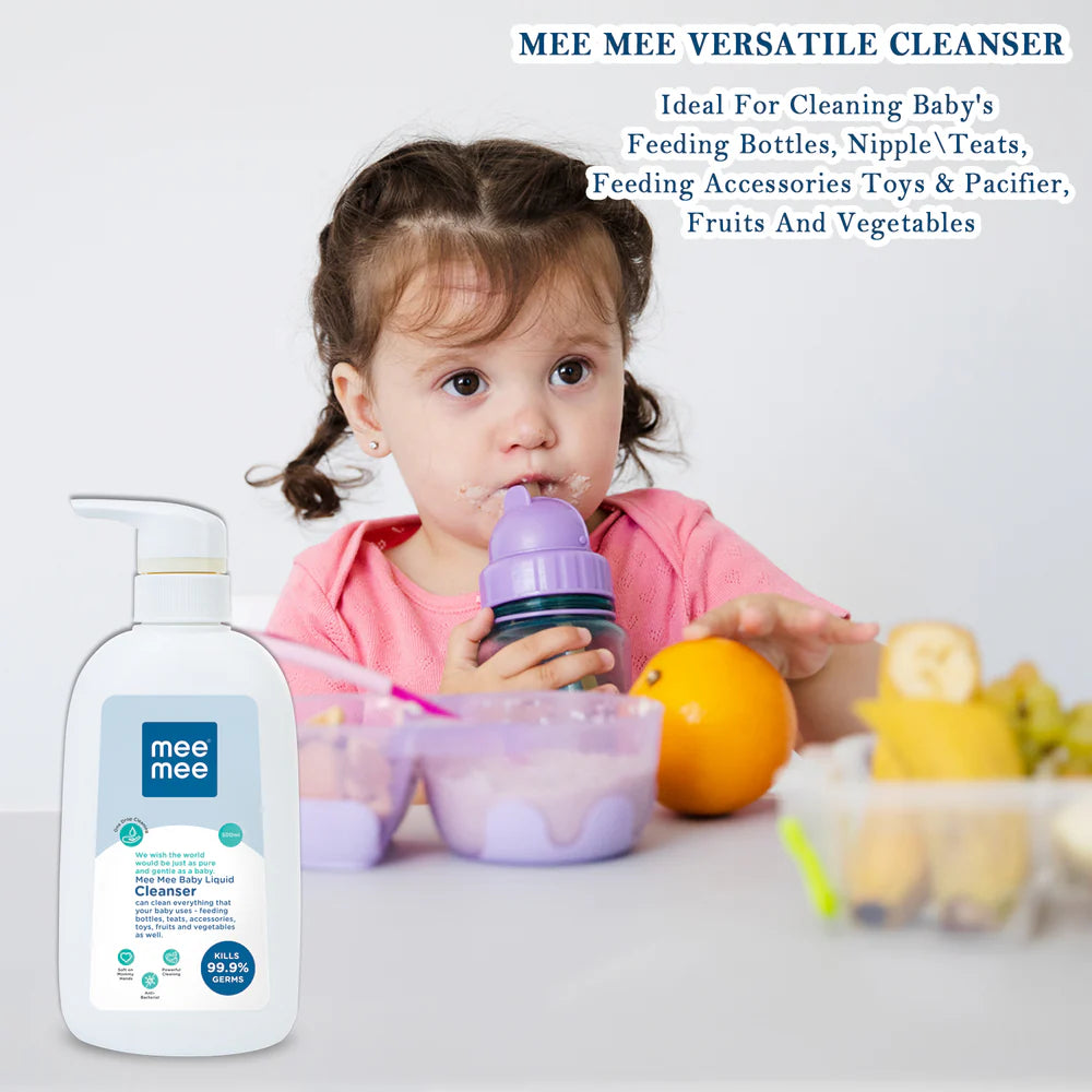 Mee Mee Anti-Bacterial Baby Liquid Cleanser | Kills 99.9% Germs|(500 ml - Bottle)