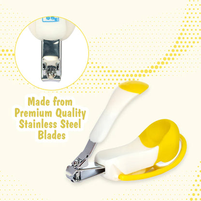 Mee Mee Gentle Nail Clipper with Magnifier (White/Yellow)