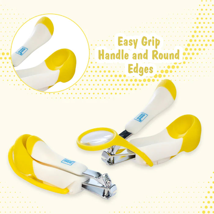 Mee Mee Gentle Nail Clipper with Magnifier (White/Yellow)