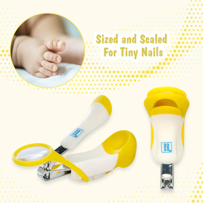 Mee Mee Gentle Nail Clipper with Magnifier (White/Yellow)