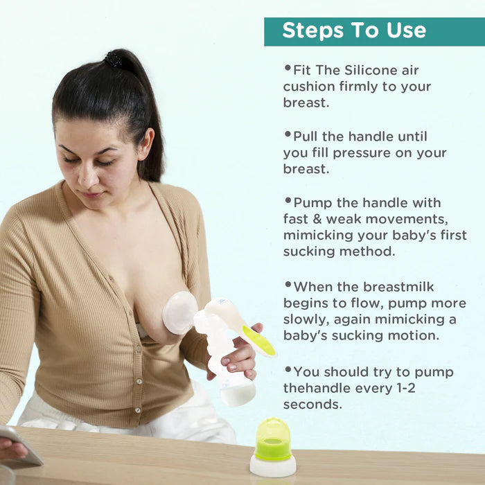 Mee Mee BPA Free Comfort Manual Breast Pump for Nursing & Breastfeeding (White)