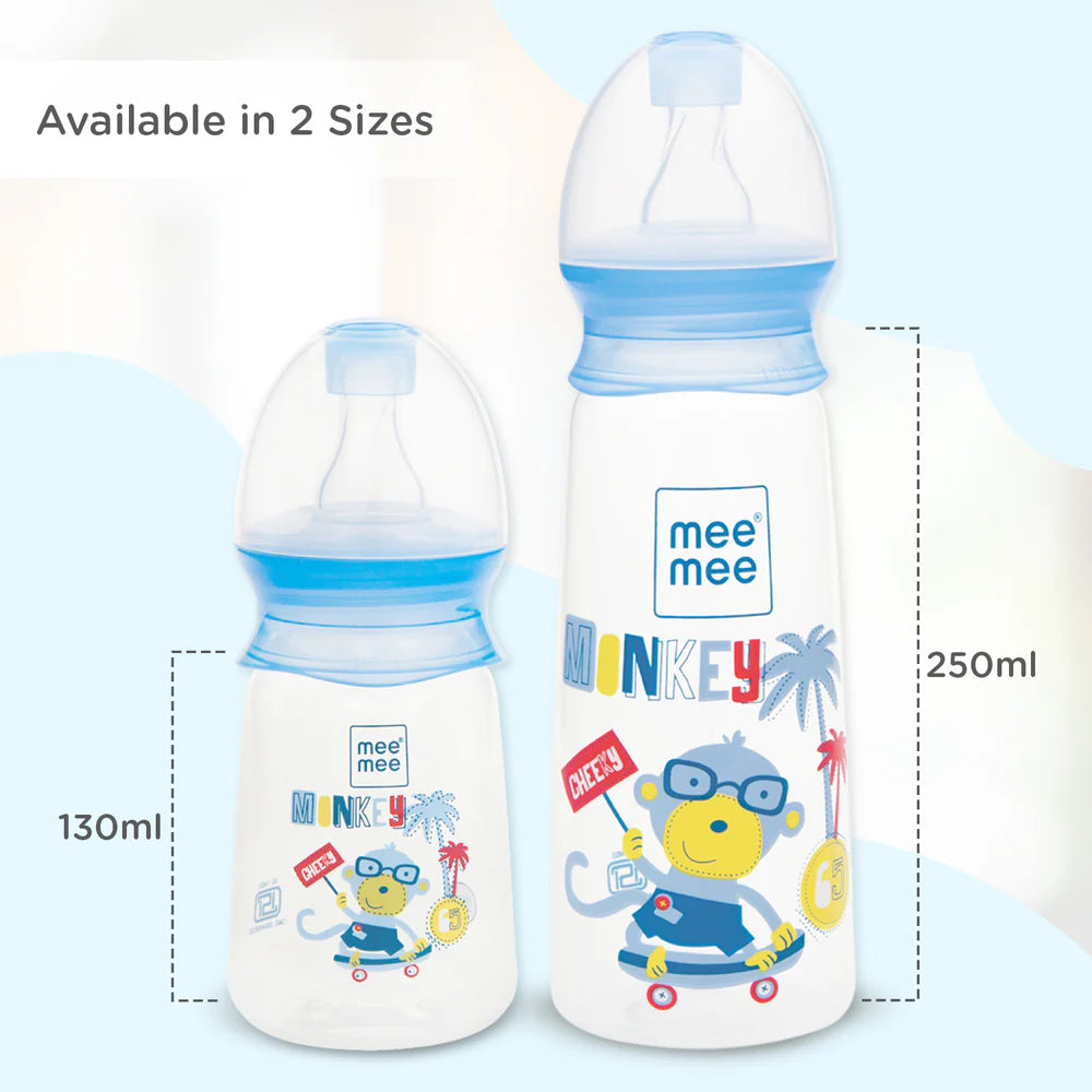 Mee Mee Premium Baby Feeding Bottle (130 ml, Blue)