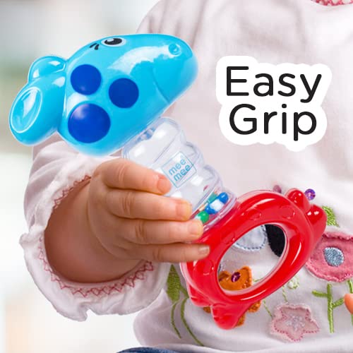 Mee Mee Cheerful Rattle Toy | Bpa Free 360° Rotating Rattle With Baby Grip Design (Blue)