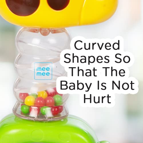 MEE MEE CHEERFUL RATTLE TOY | BPA FREE 360° ROTATING RATTLE WITH BABY GRIP DESIGN (YELLOW)