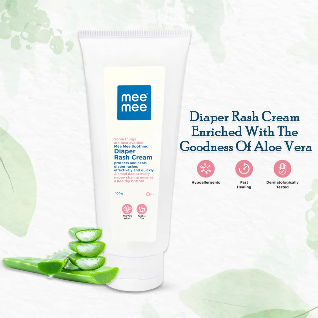 Mee Mee Soothing Baby Diaper Nappy Rash Cream With Aloe Vera Extracts | Treats & Prevents Nappy Rashes | 100g