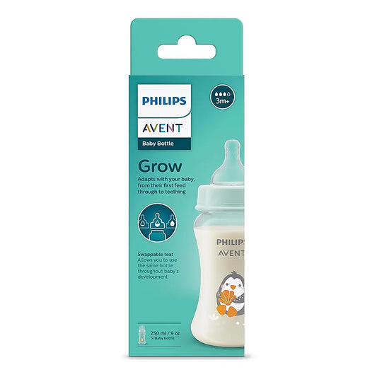 Avent Grow Feeding Bottle for Babies aged 1 month and above | 250ml | Pack of 1 | Anti Colic | BPA Free |