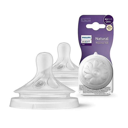 Avent Natural Response Teat for Newborn Babies | Flow 2 | Pack of 2 |