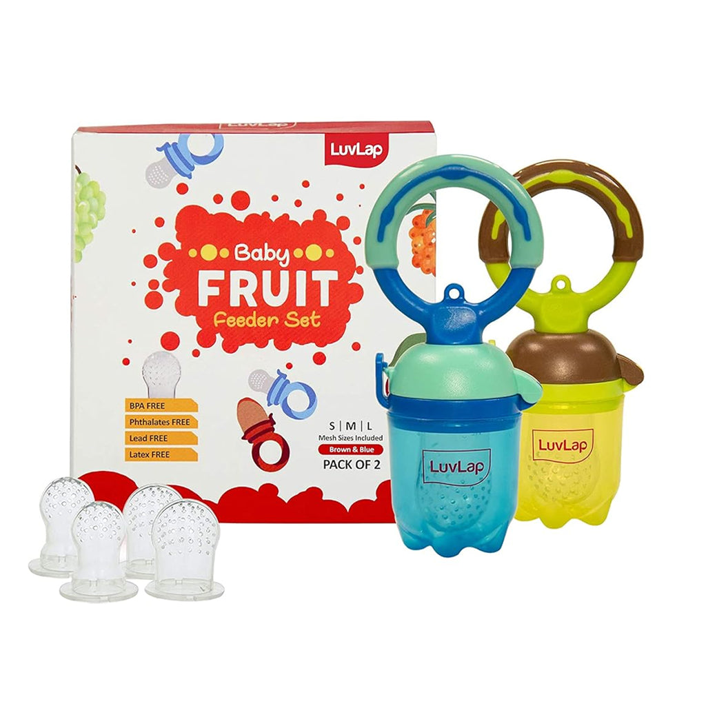 LuvLap Silicone Food/Fruit Nibbler Set, Pack of 2