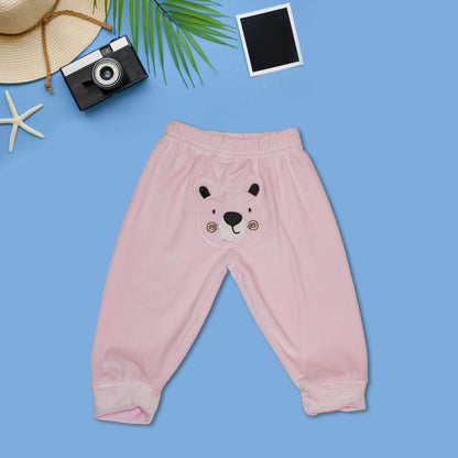 Full Sleeves Sweatshirt and Joggers with Bear Graphics - Light Pink and Dark Pink