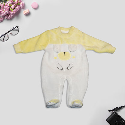 Cartoon Printed Sleepsuit - Blue and Yellow