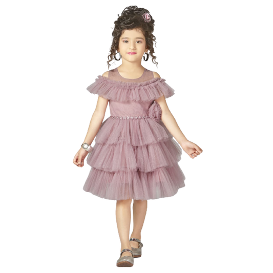 Violet Layered Frock for Girls