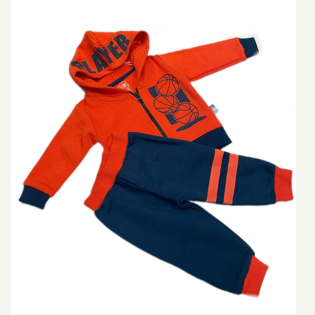 Hoodie & Joggers Set with Soccer Applique