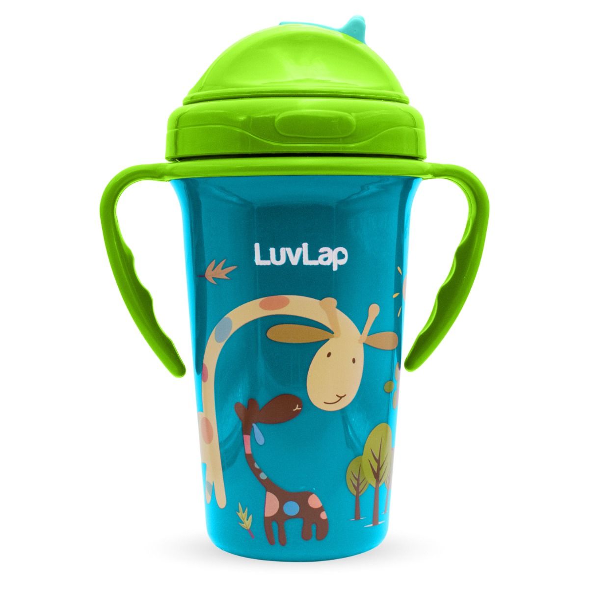 LuvLap Tiny Giffy Sippy Cup, Silicone Straw, BPA Free, 300 ml 18m+