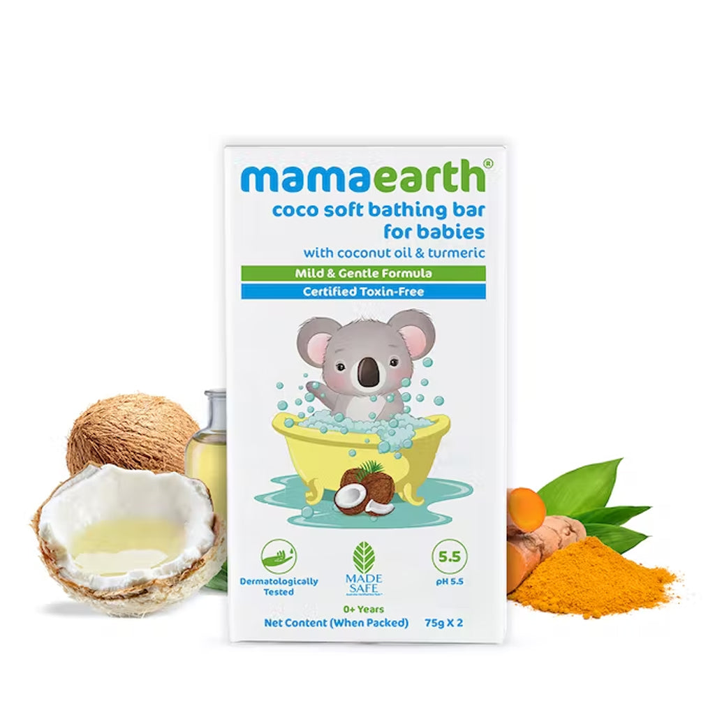 Coco Soft Bathing Bar for Babies with Coconut Oil & Turmeric for Babies -75g