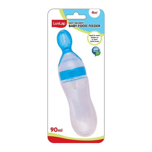 LuvLap Feeding Squeezy Spoon 90Ml, Bpa Free,Blue